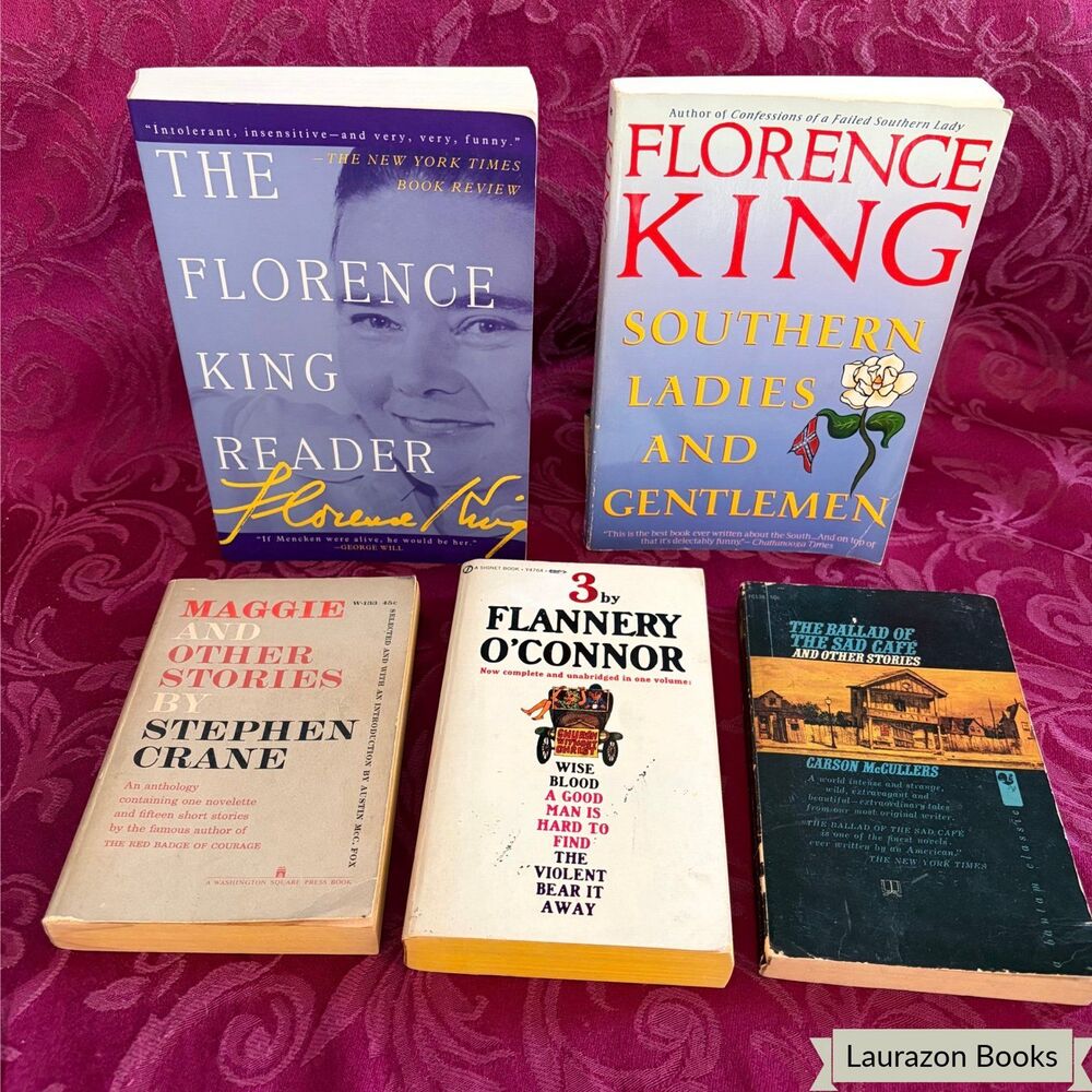 5 Vintage Southern Literature Paperbacks: O’Connor, McCullers, King, Crane